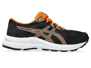 ASICS JUNIOR CONTEND 8 BLACK/ORANGE RUNNING SHOES