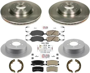 Disc Brake Rotors and Brake Pads For Mitsubishi Outlander 2010-2012 W/ 3rd Row