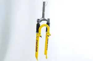 1” STEERER 155mm TOP GUN SUSPENSION FORK 700c TREKKING HYBRID BIKE YELLOW