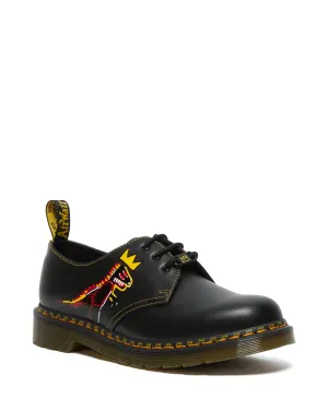 1461 Basquiat II Black DMS Yellow Pez Smooth Leather Oxford Shoes