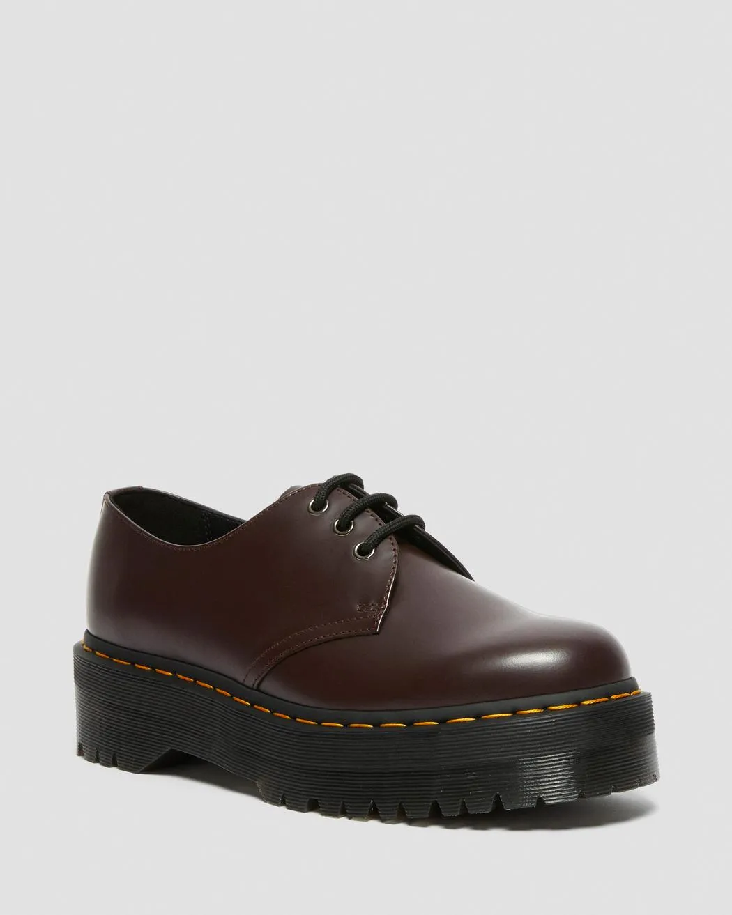 1461 Burgundy Smooth Leather Platform Shoes