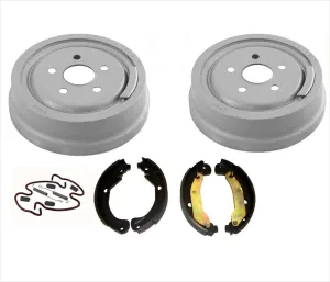 (2) Rear Brake Drums & Shoes & Brake Springs for 2003-2005 Cavalier Sunfire