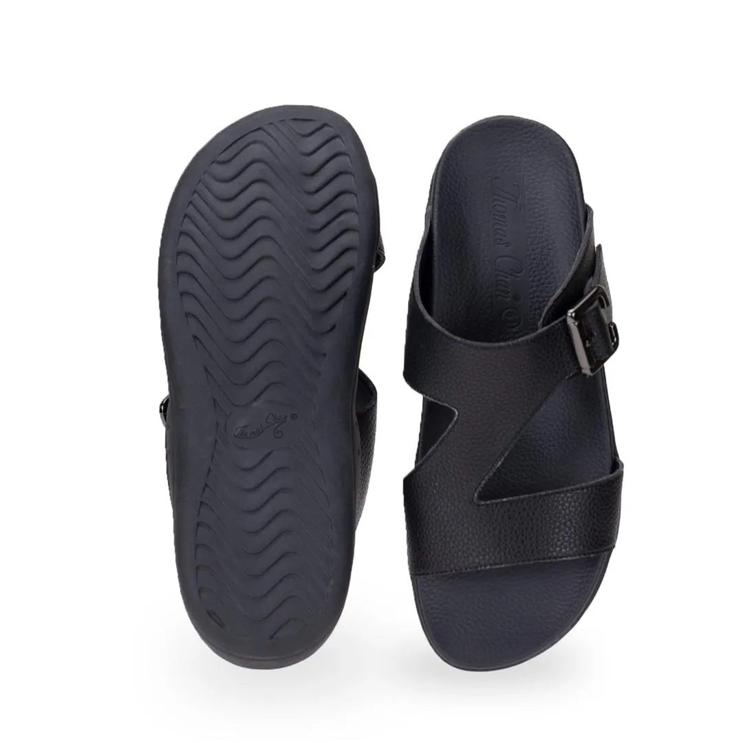 [20% off at cart] Men Zig Zag Buckle Sandals