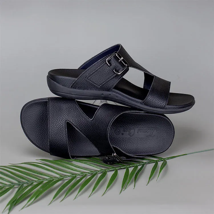 [20% off at cart] Men Zig Zag Buckle Sandals