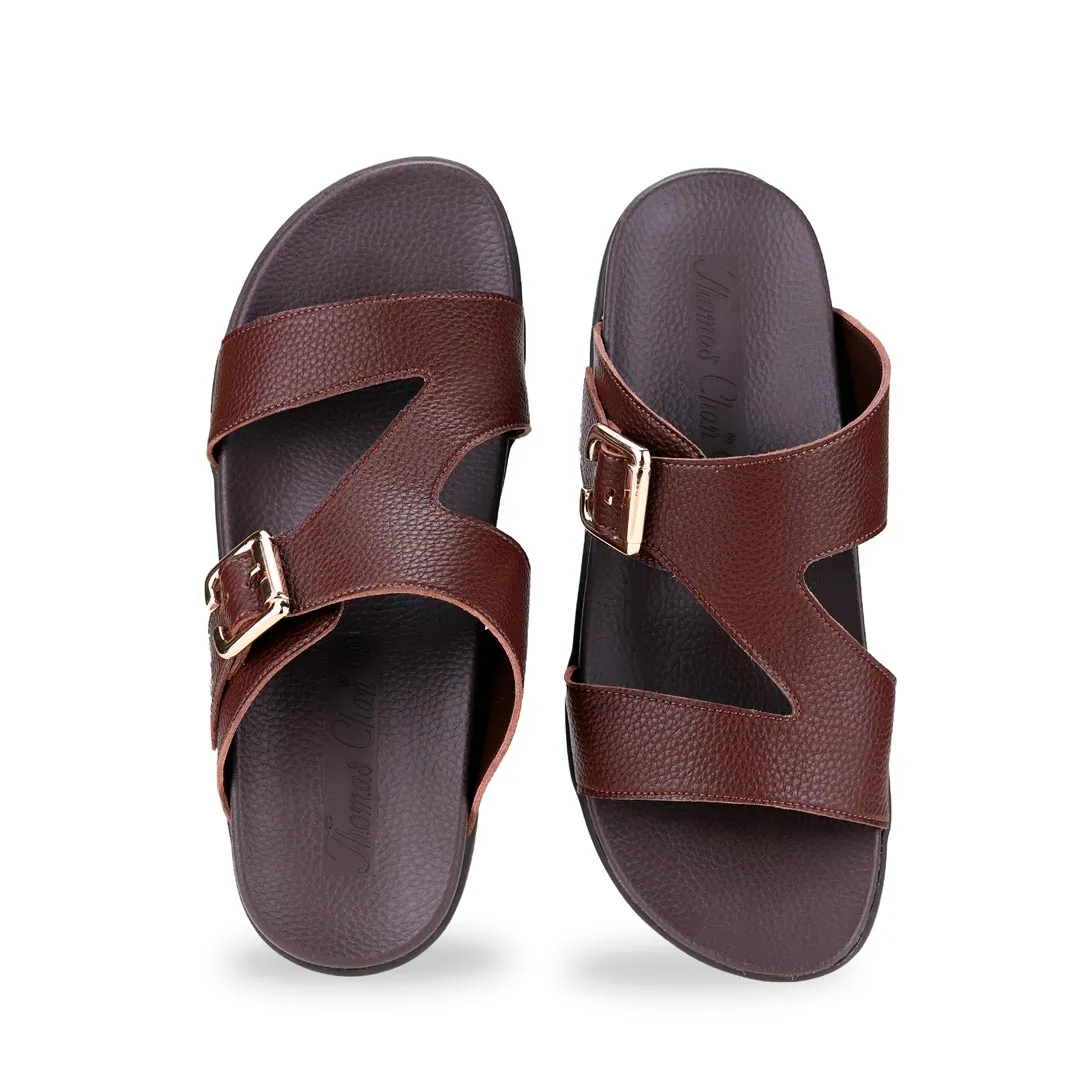 [20% off at cart] Men Zig Zag Buckle Sandals