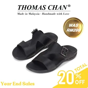 [20% off at cart] Men Zig Zag Buckle Sandals