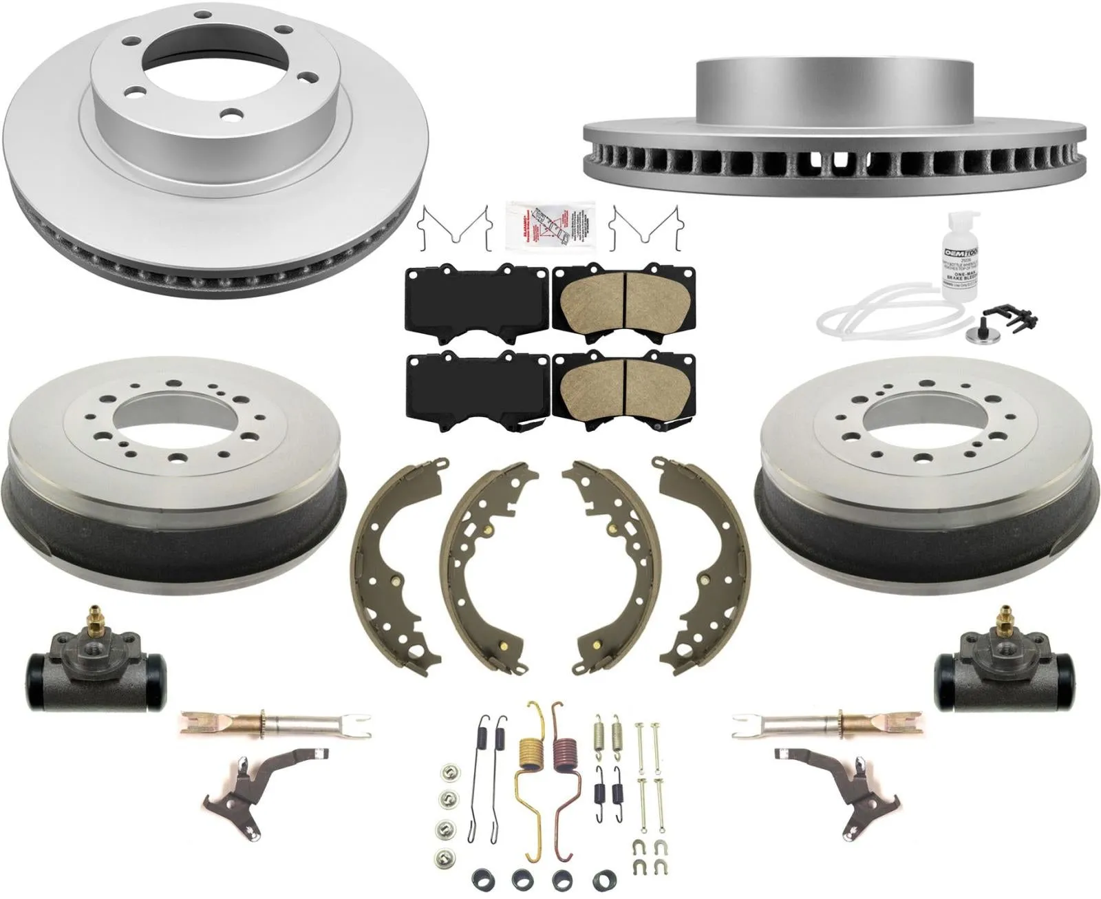 2005-2019 Toyota Tacoma 4x4 4 Wheel Drive 6 Stud Drums Shoes Cyl Master 12pc Kit