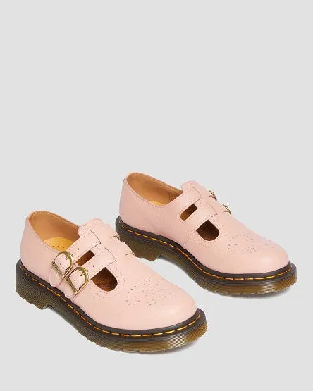 8065 Peach Virginia Leather Mary Jane Shoes