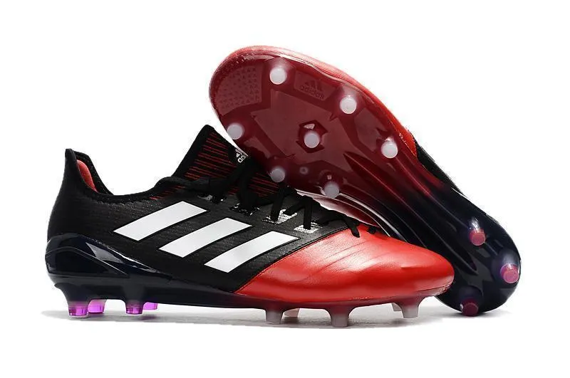 Adidas ACE 17.1 Leather FG Soccers Cleats Red White Black