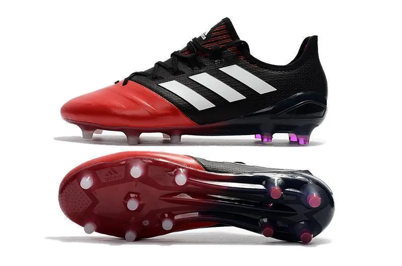 Adidas ACE 17.1 Leather FG Soccers Cleats Red White Black