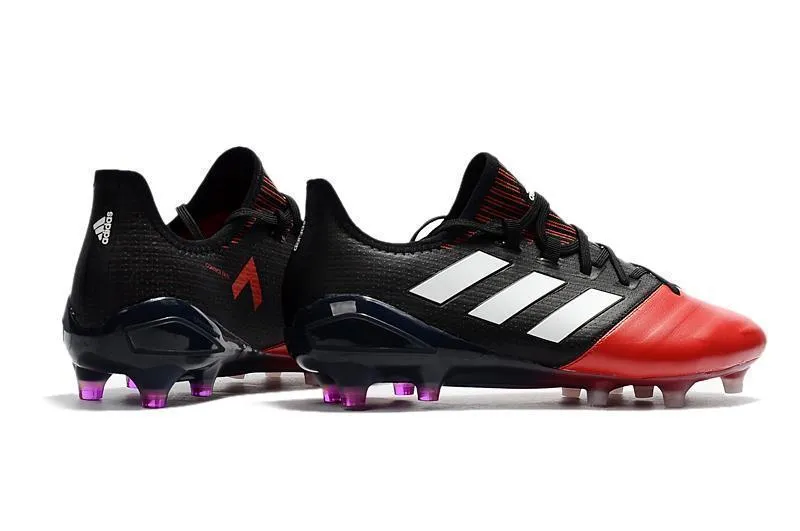 Adidas ACE 17.1 Leather FG Soccers Cleats Red White Black