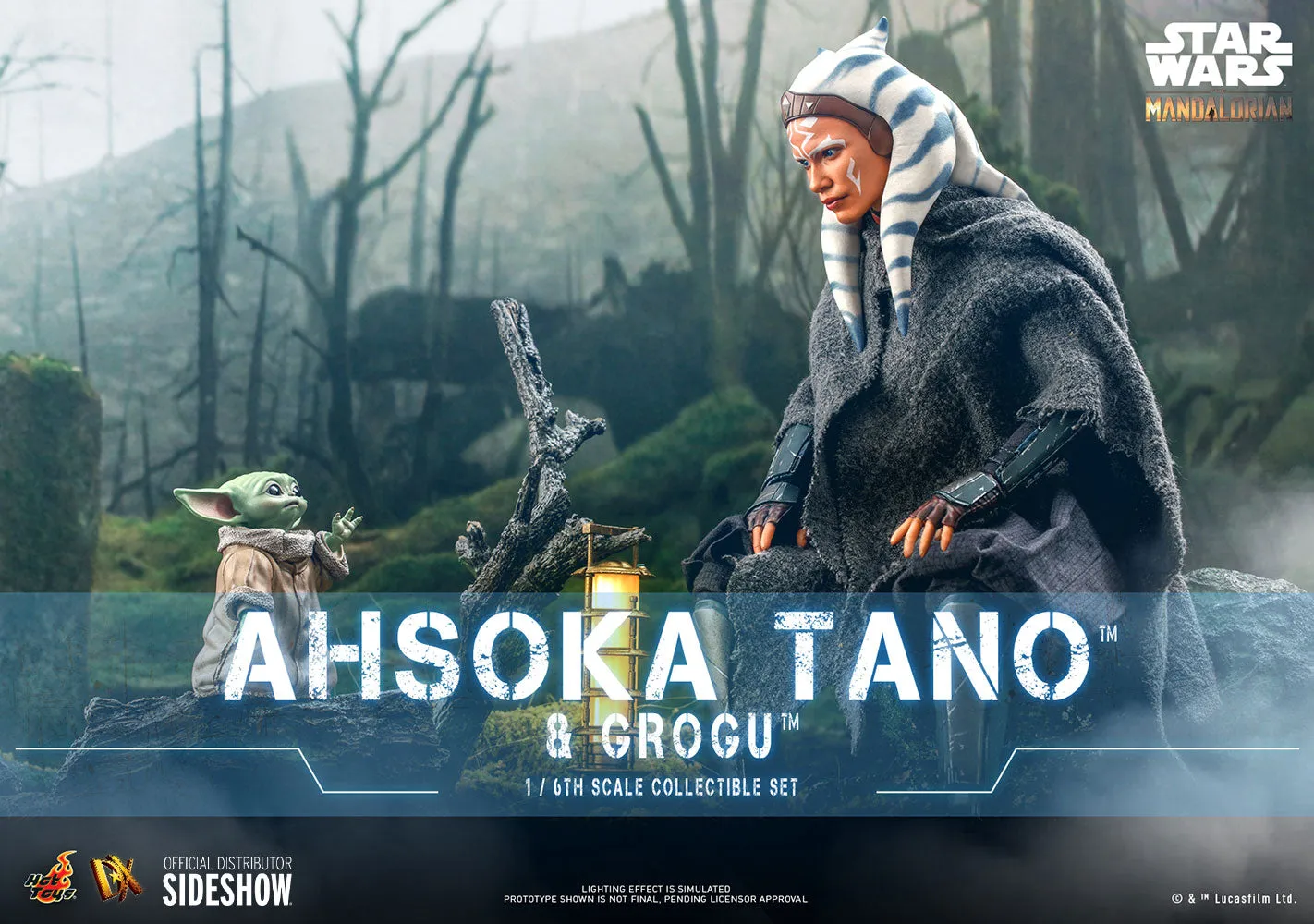 Ahsoka Tano and Grogu Sixth Scale Figure Set by Hot Toys