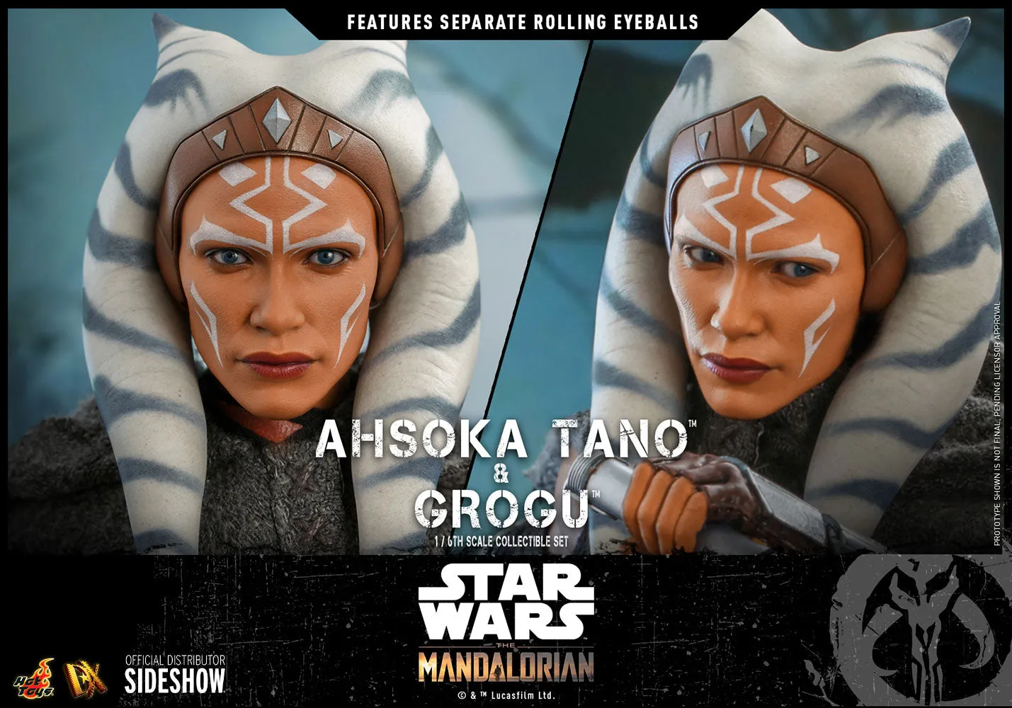 Ahsoka Tano and Grogu Sixth Scale Figure Set by Hot Toys