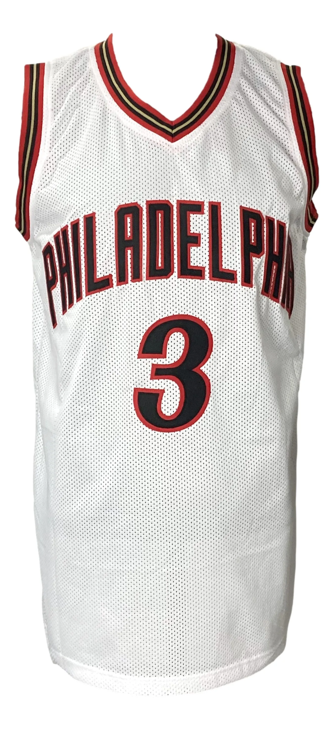 Allen Iverson Signed Custom White Pro-Style Basketball Jersey JSA ITP