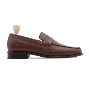 Alumno - Men's Brown Pebble Grain Leather Loafer