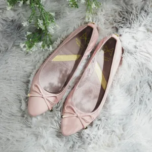 ANNIE Ballet Flat Shoes - Nude Patent