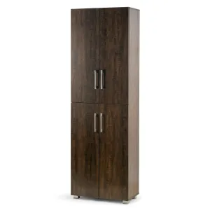 Anthea Dark Brown Four-door Shoe Cabinet