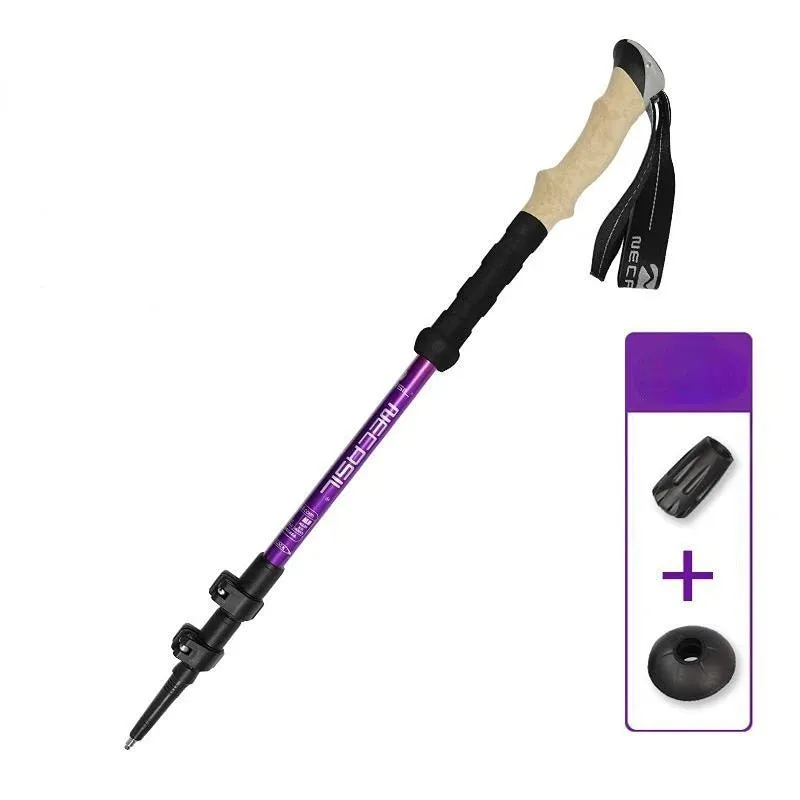 Anti-Shock Ultralight Hiking Poles - Telescopic Trekking Climbing Poles Ultralight Walking Canes