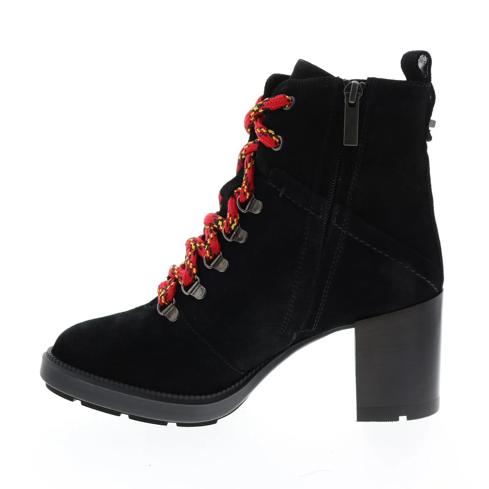 Aquatalia Ihana Suede 34L2938-BLK Womens Black Suede Zipper Ankle & Booties Boots