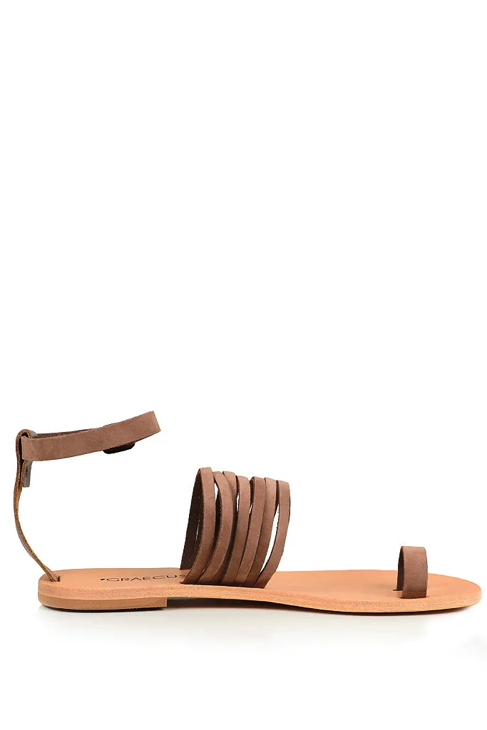 Astraea Brown Suede Leather Sandals