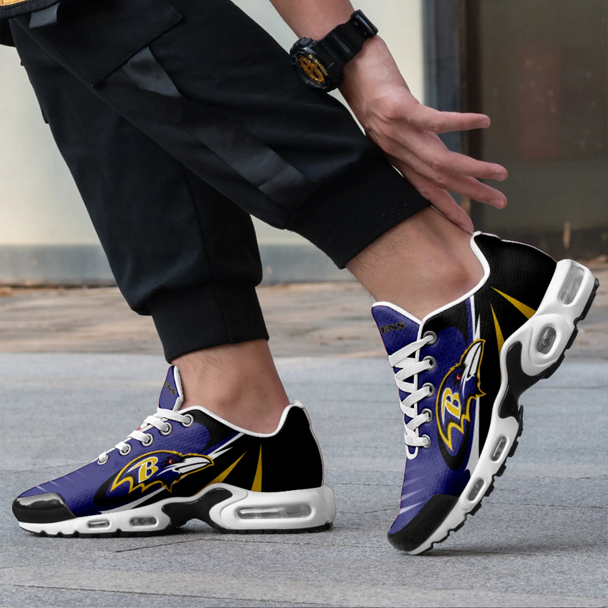 Baltimore Ravens- Fashion Men/Women Sports Shoes Sports Wear Shoes NFL Game Comfortable and Breathable