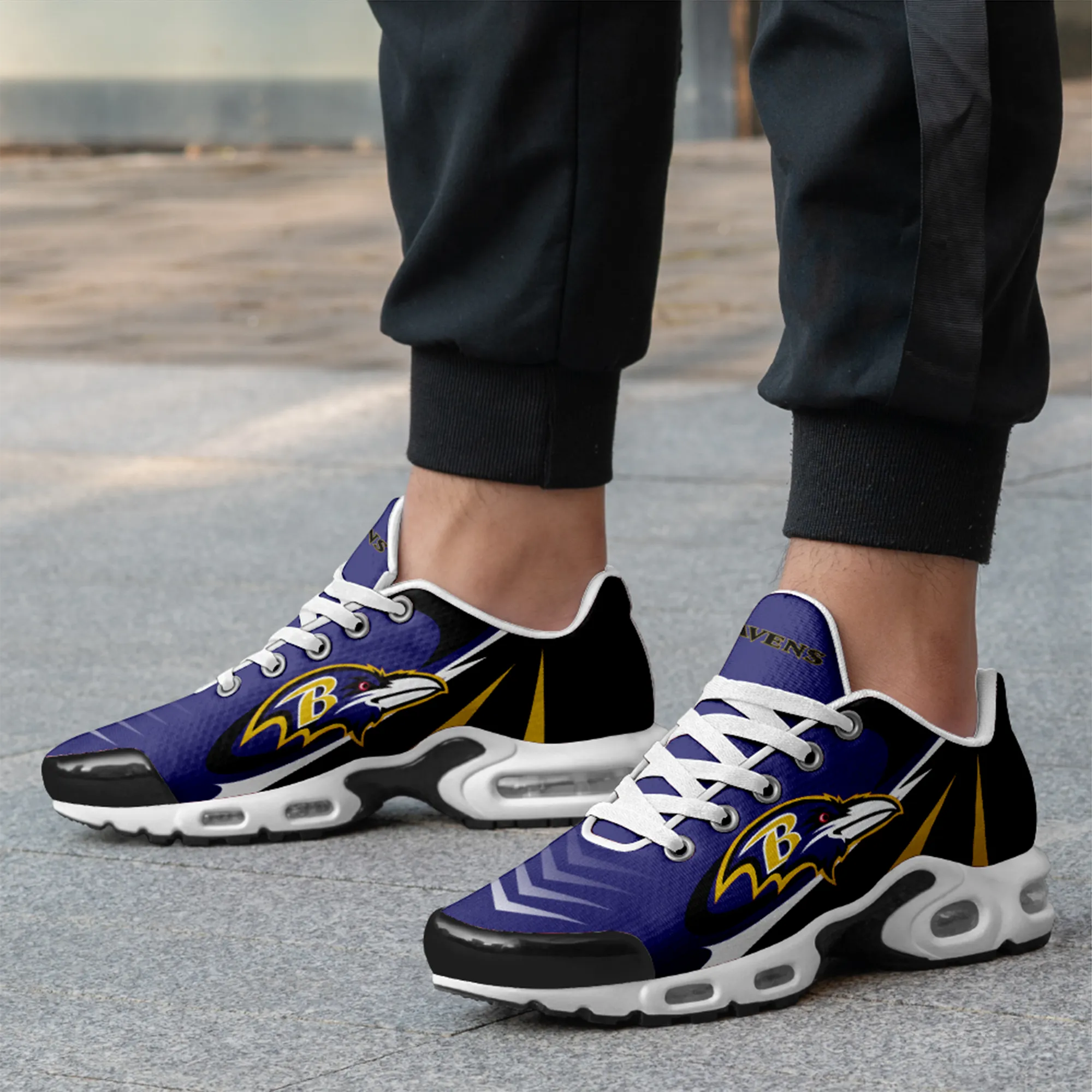 Baltimore Ravens- Fashion Men/Women Sports Shoes Sports Wear Shoes NFL Game Comfortable and Breathable