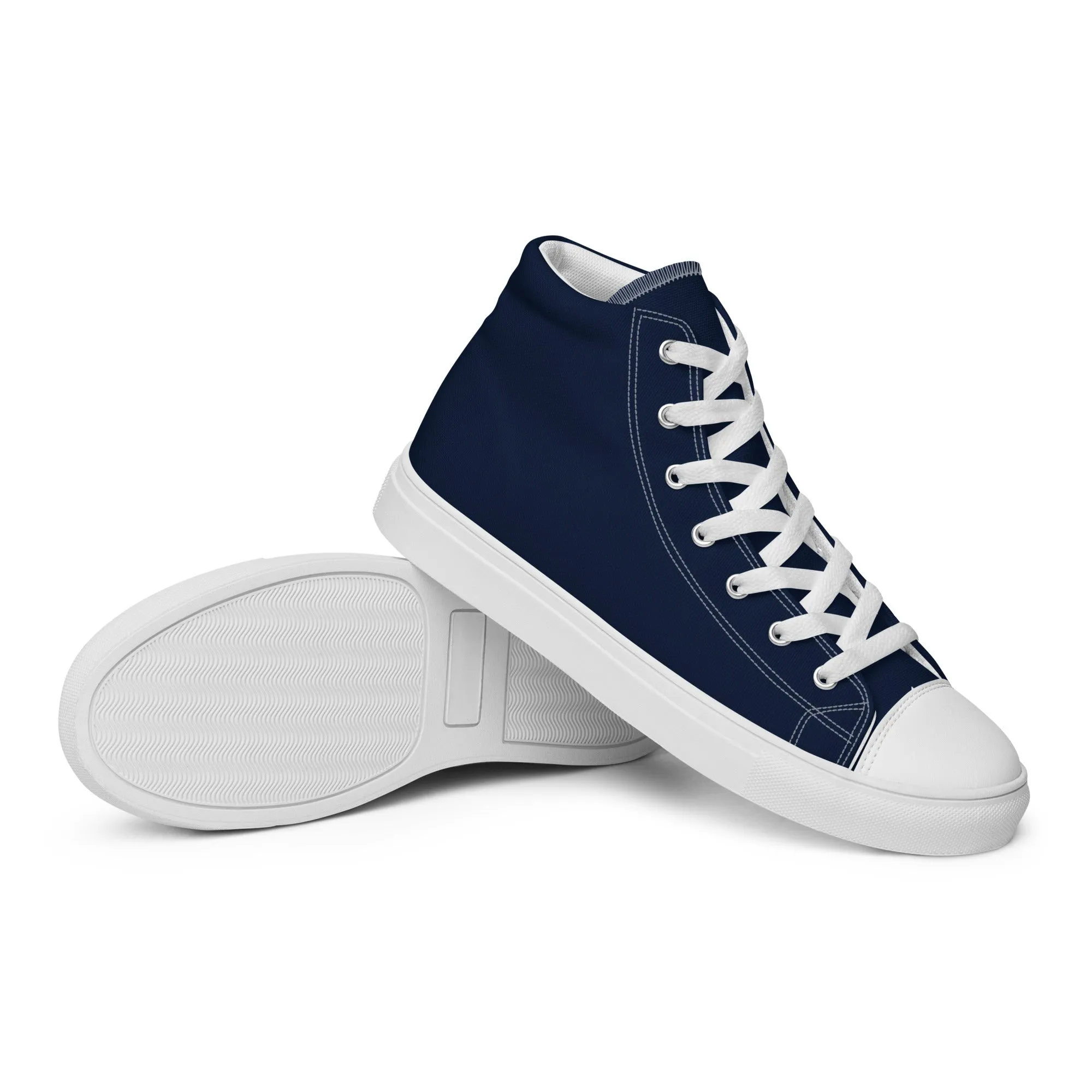 Baskets hautes en toile homme "Bleues"