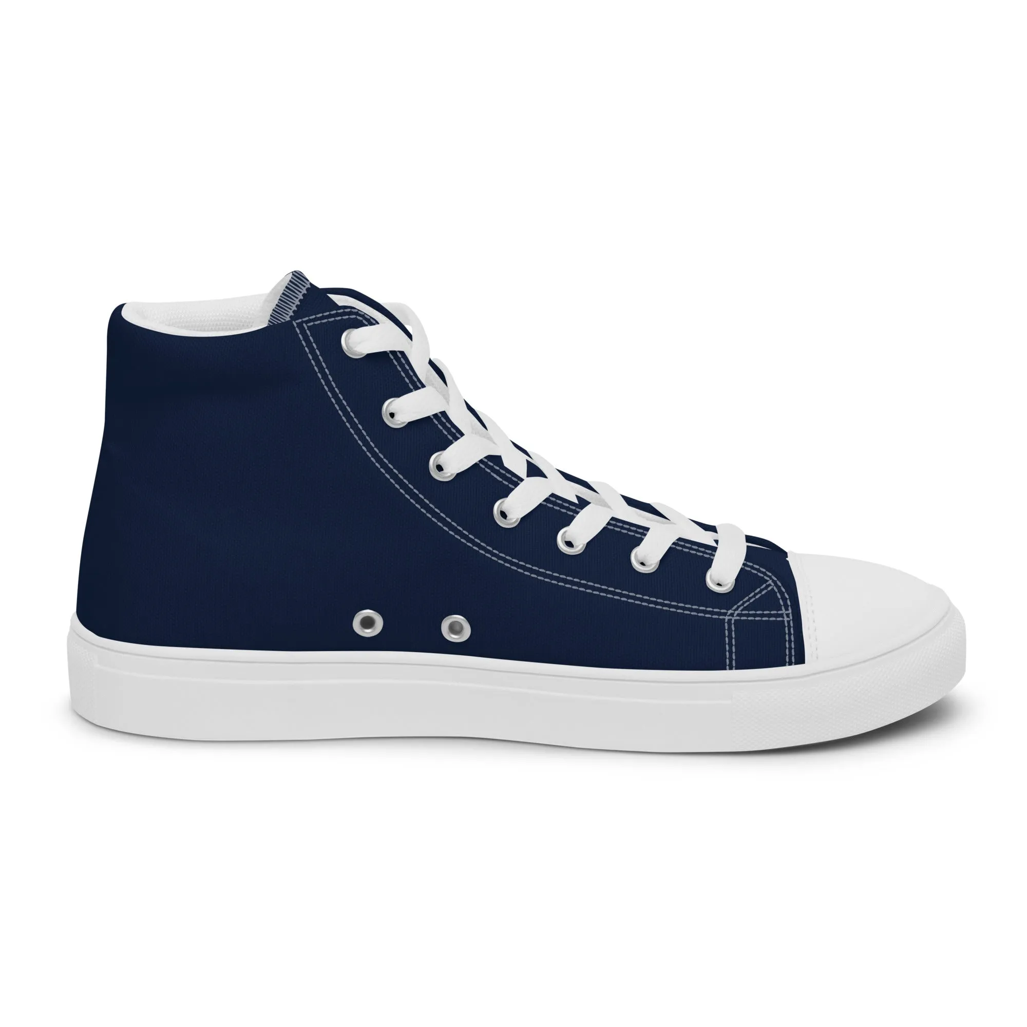 Baskets hautes en toile homme "Bleues"