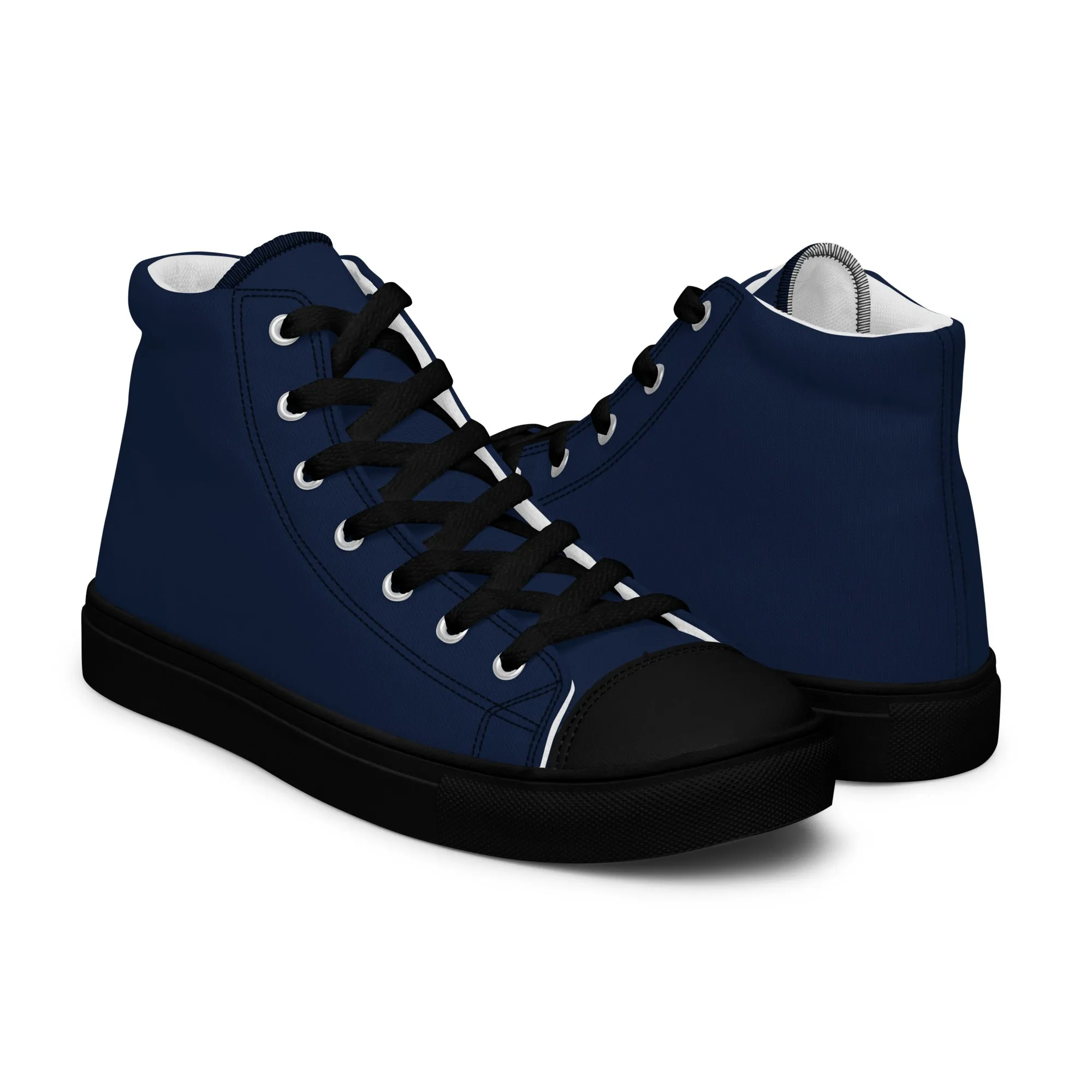 Baskets hautes en toile homme "Bleues"