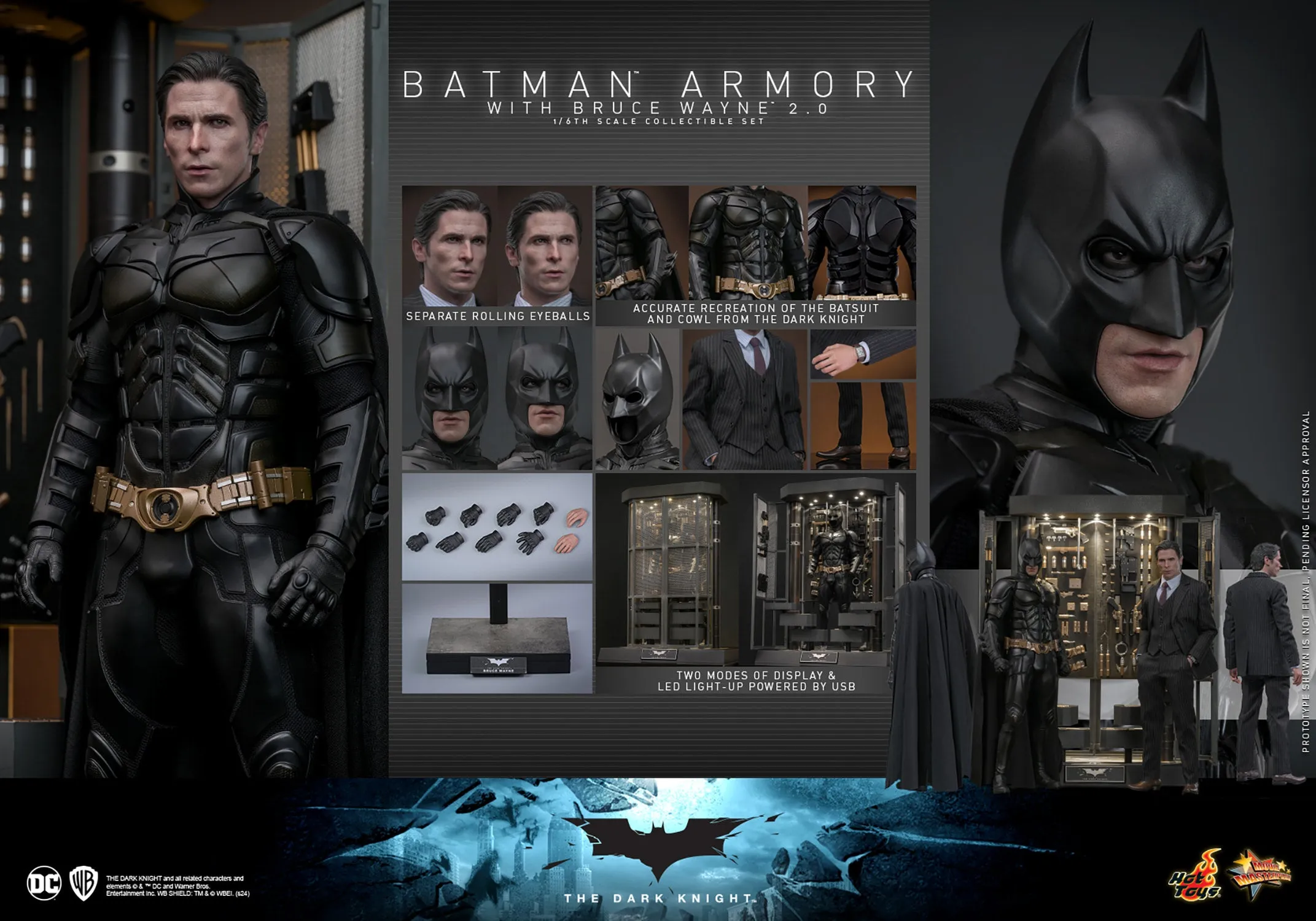 Batman Armory with Bruce Wayne (2.0) Sixth Scale Figure Set