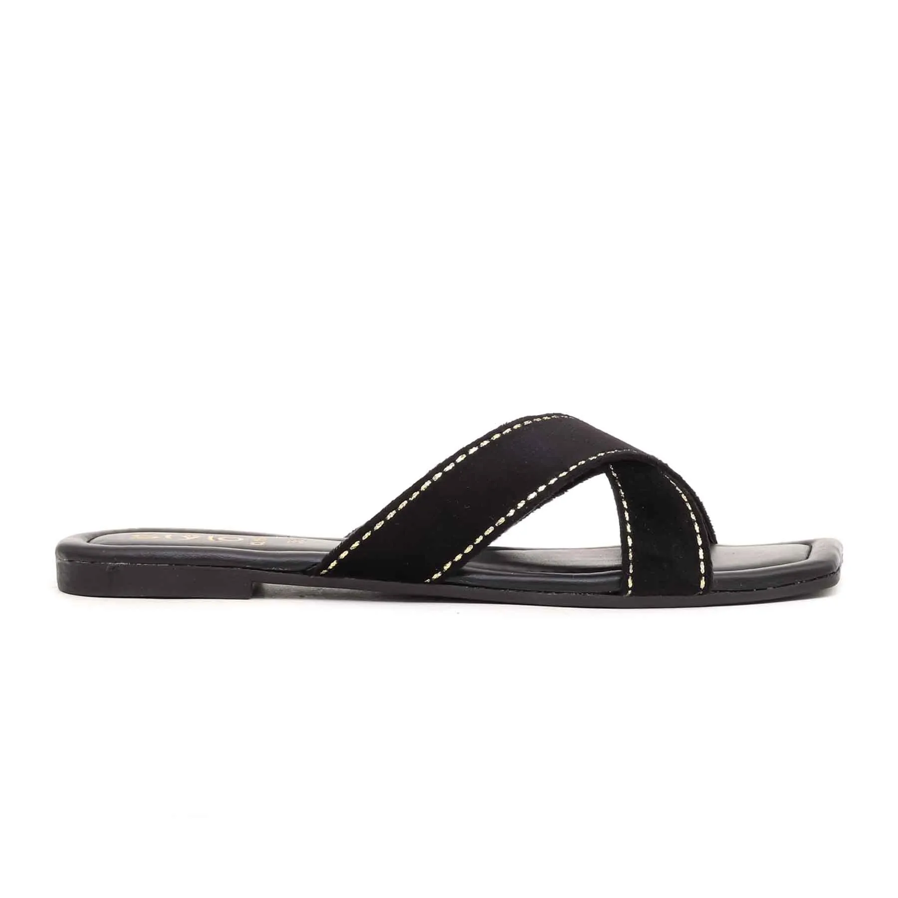 Black Casual Chappal CL1694