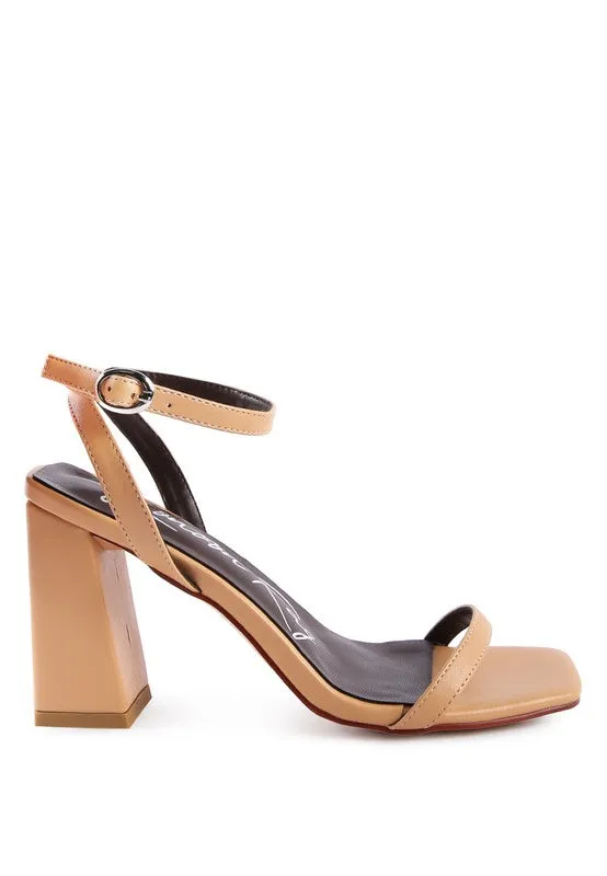 Block Heel Ankle Strap Sandals