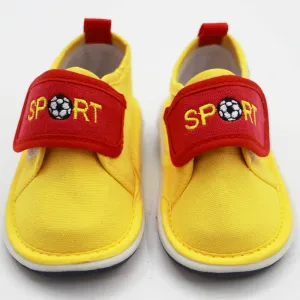 Blue & Yellow Velcro Strap Shoes With Chu Chu Music Sound