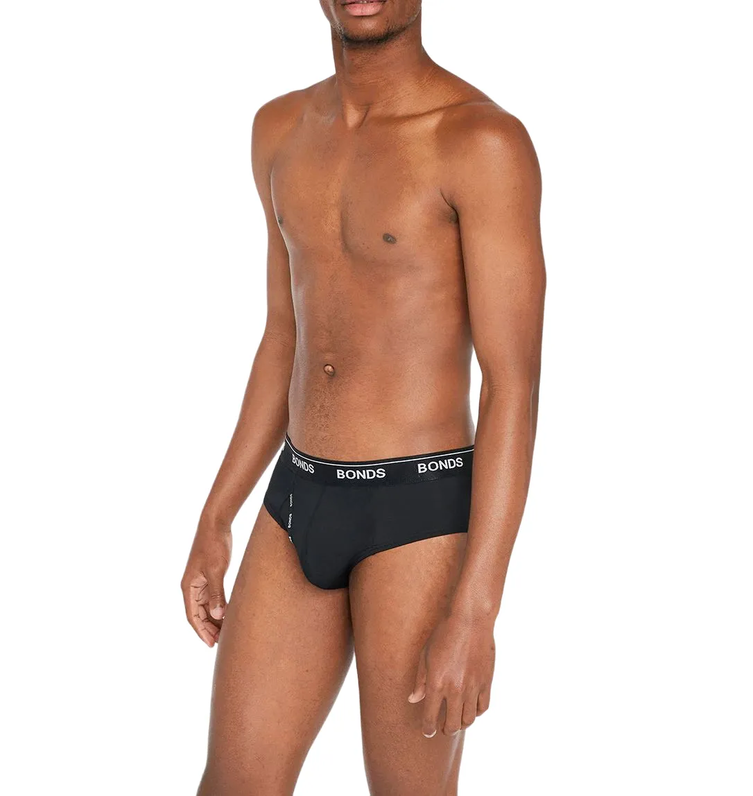 Bonds Mens Guyfront Microfibre Brief Black Underwear