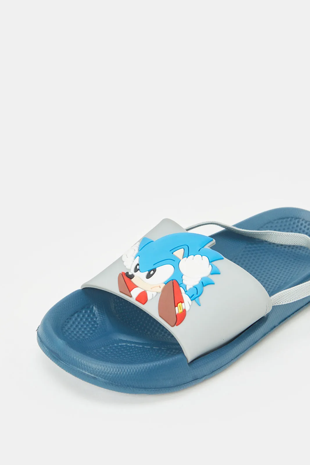 Boys Blue Sonic Print Slides