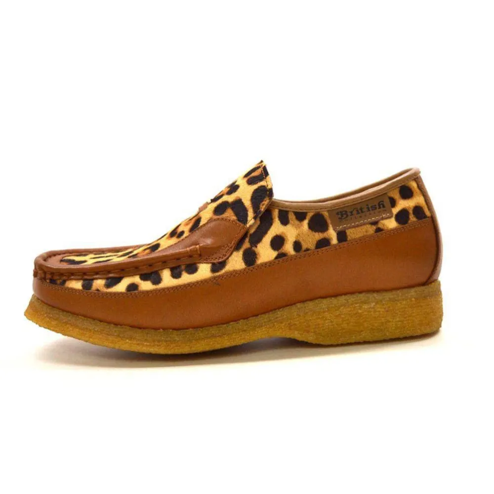 British Walkers Power 2 Limited Edition Men's Leopard Print Pony Skin Leather