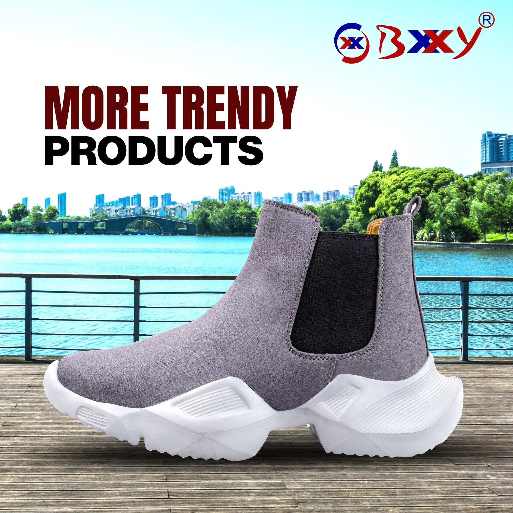 Bxxy's Designer Slip-on Boots For Men