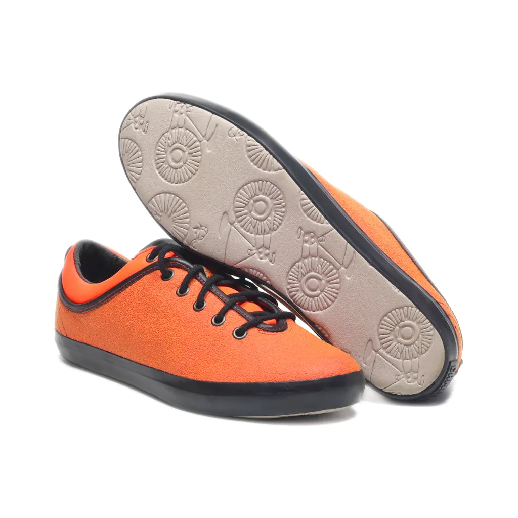 Camper Lace Ups Leather Orange Colour For Women