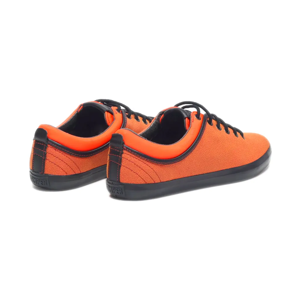 Camper Lace Ups Leather Orange Colour For Women