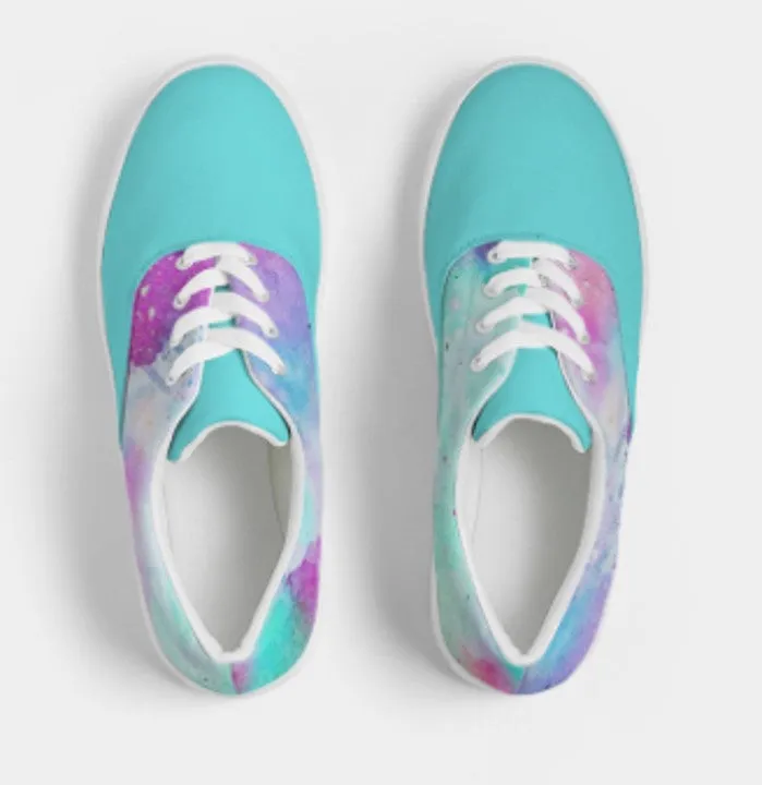 Canvas Sneakers- Tie Dye Design. Casual Shoes, Keds for Women. WickedYo