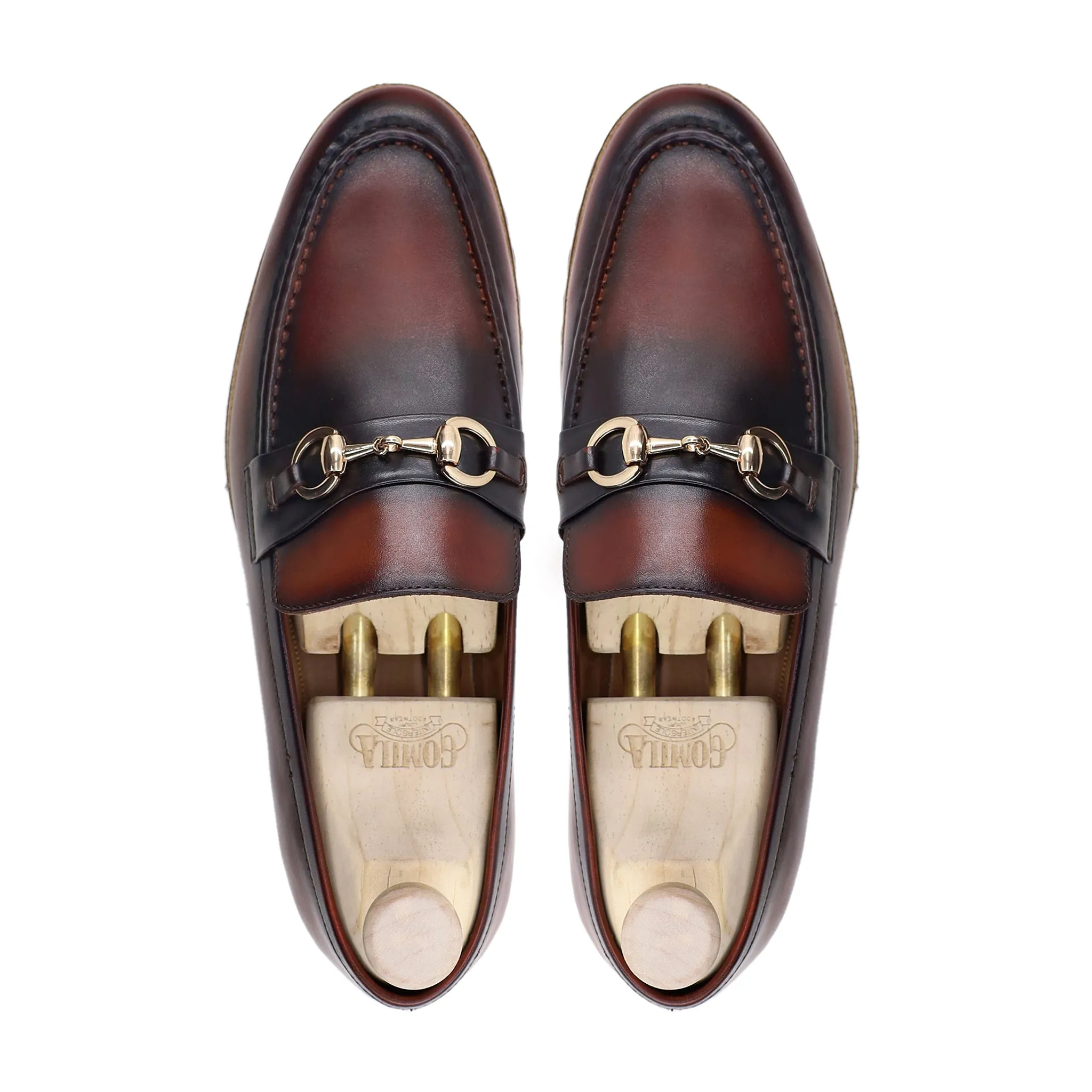 Carey - Men's Burnished Brown Calf Leather Loafer