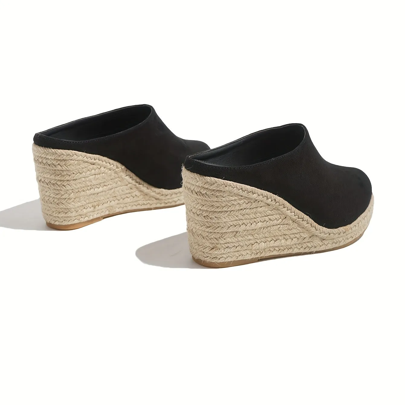 Casual Solid Color Espadrille Wedge Sandals