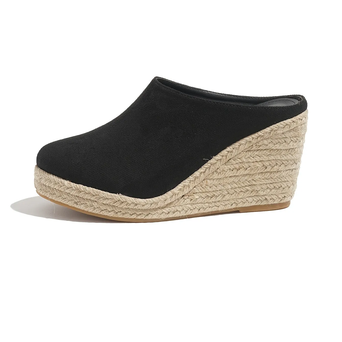 Casual Solid Color Espadrille Wedge Sandals