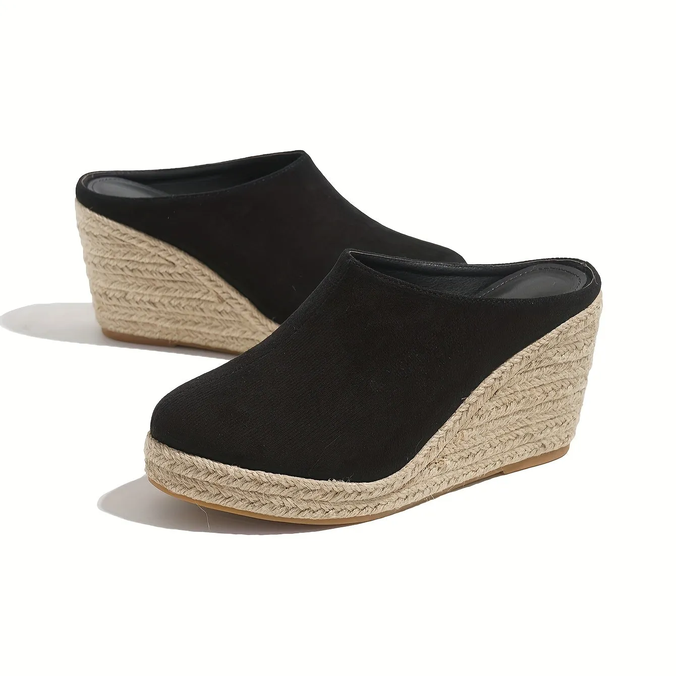 Casual Solid Color Espadrille Wedge Sandals