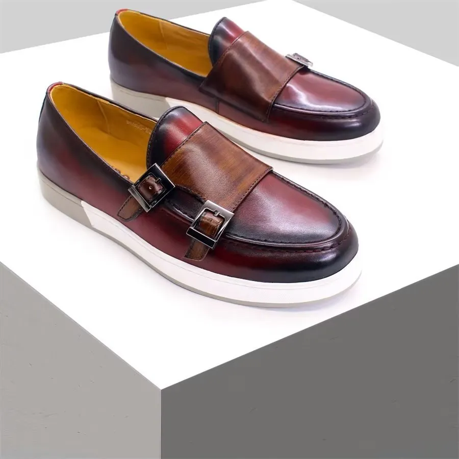 ChicLeather Slip-Ons: Classy Cow Leather Casual Shoes