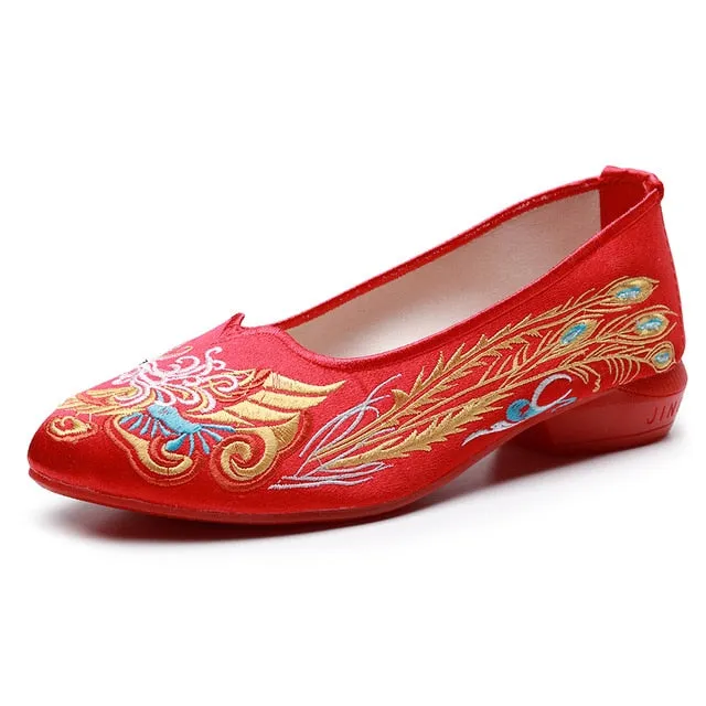 Chinese Wedding Silk Embroidered Shoes