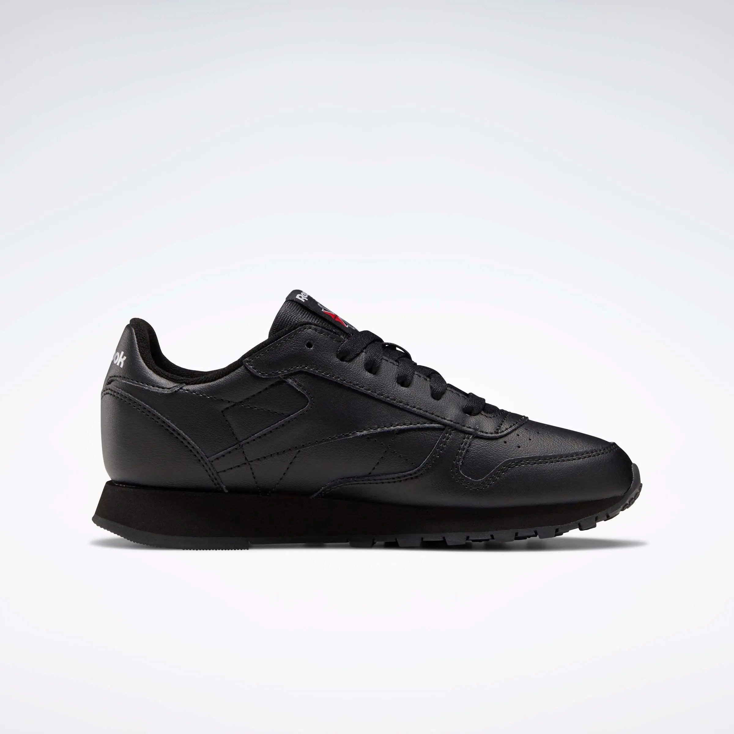 Classic Leather Shoes - Big Kids Black/Black/Black