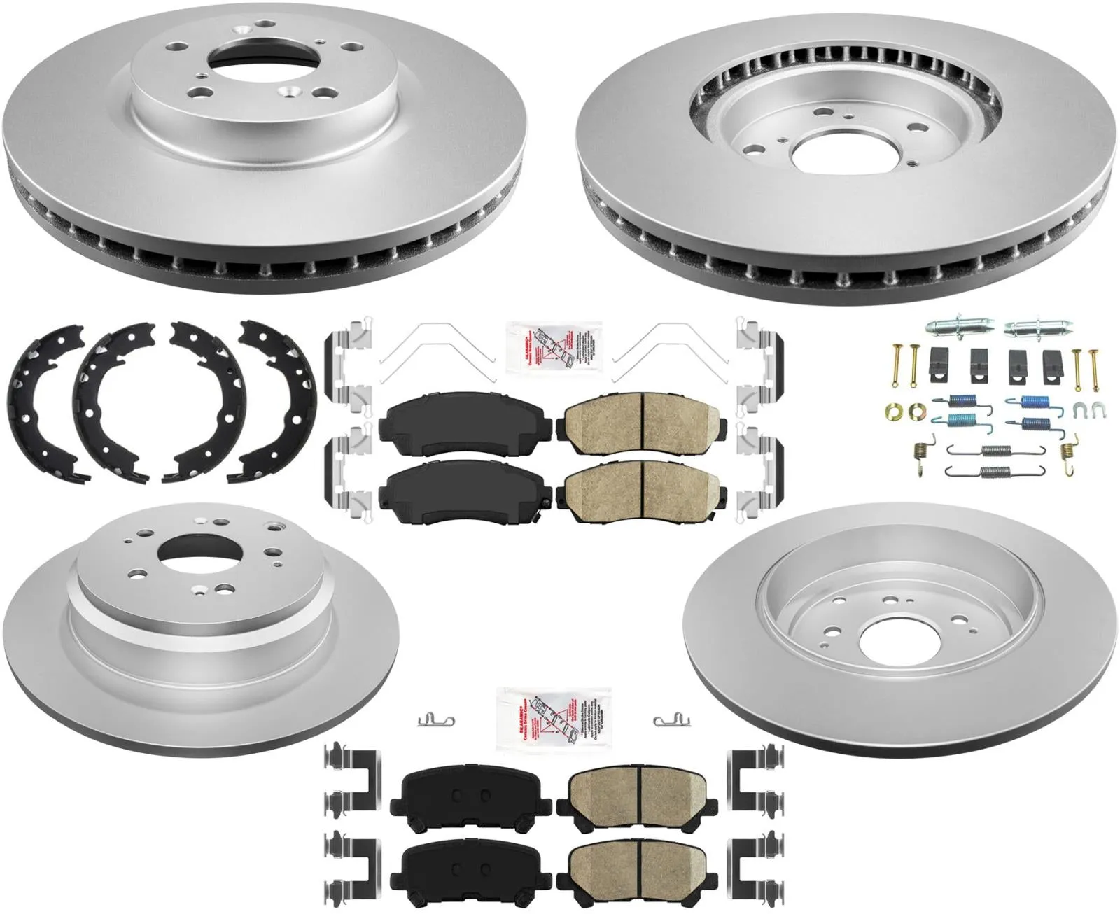 Coated Disc Brake Disc Rotors Ceramic Brake Pads Fits Honda Odyssey 2011-2014