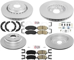 Coated Disc Brake Disc Rotors, Ceramic Brake Pads Fits Honda Odyssey 2015-2017