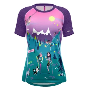 CRAZY T-SHIRT ALPINSTAR DONNA LEGGERA E TRASPIRANTE - SS24 - FANTASIA I LOVE MOUNTAIN